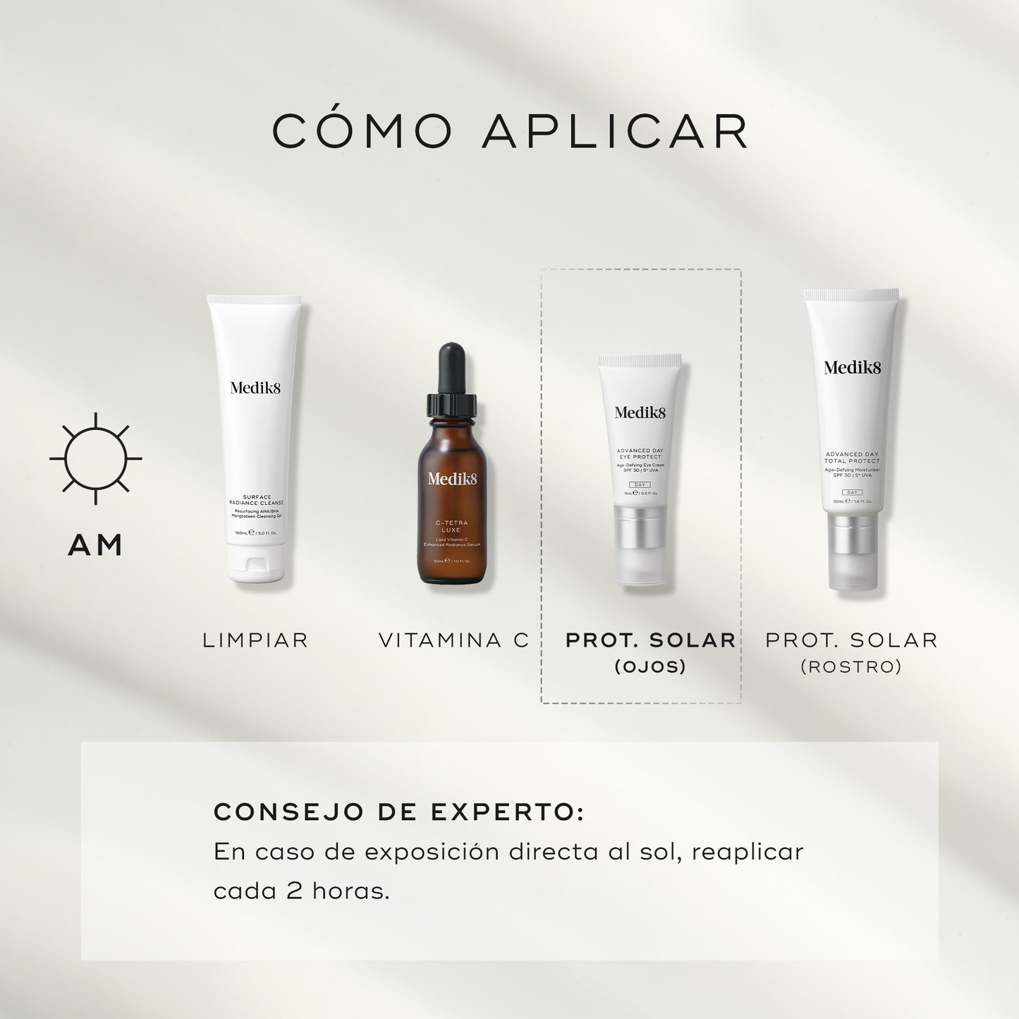 cómo aplicar Advanced Day Eye Protect