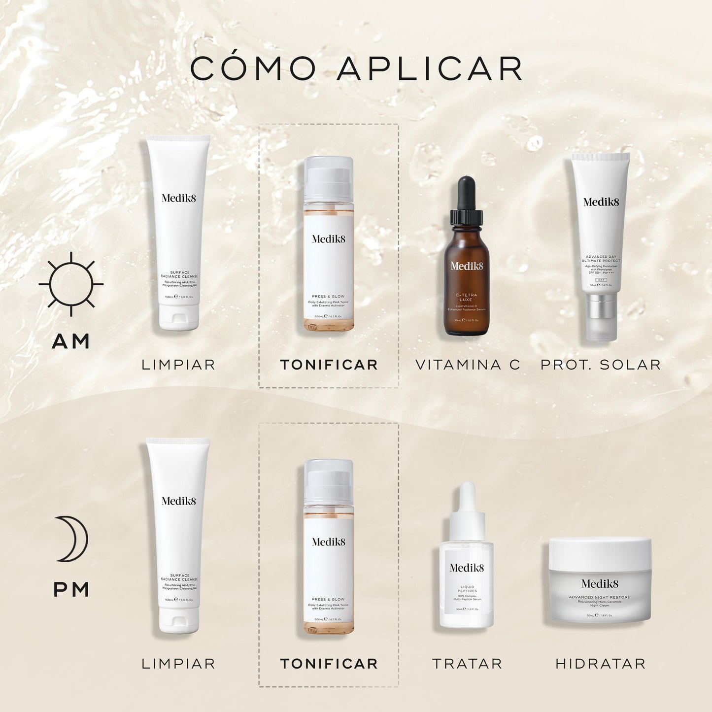 cómo aplicar Press & Glow