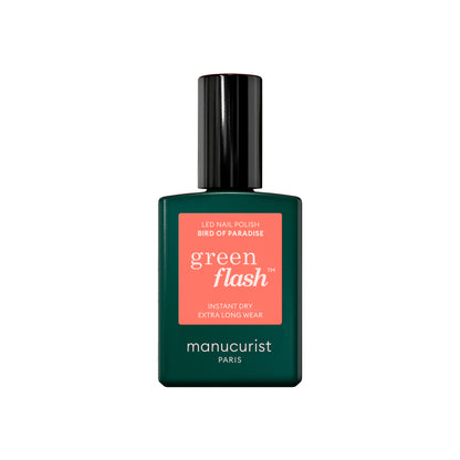 Manucurist Esmalte GREEN FLASH – Esmalte Semipermanente LED Natural (84% Origen Bio)