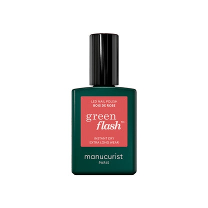 Manucurist Esmalte GREEN FLASH – Esmalte Semipermanente LED Natural (84% Origen Bio)