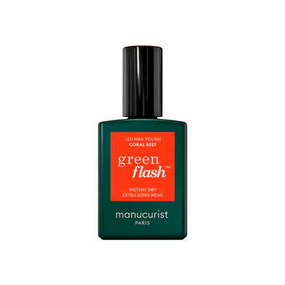 Manucurist Esmalte GREEN FLASH – Esmalte Semipermanente LED Natural (84% Origen Bio)