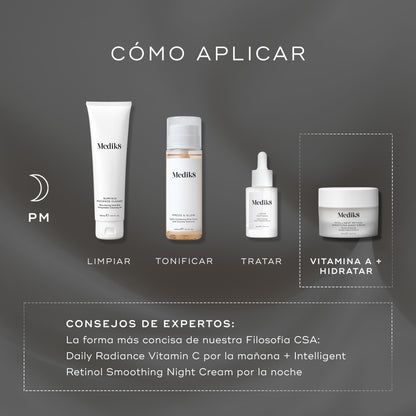 como aplicar Intelligent Retinol Smoothing Night Cream