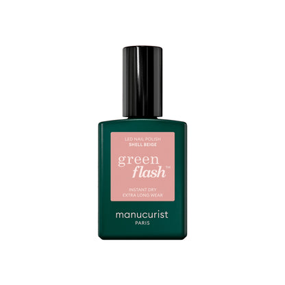 Manucurist Esmalte GREEN FLASH – Esmalte Semipermanente LED Natural (84% Origen Bio)