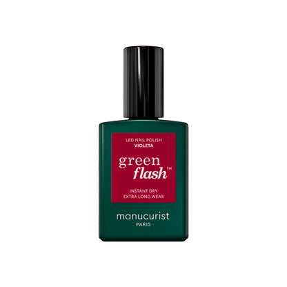 Manucurist Esmalte GREEN FLASH – Esmalte Semipermanente LED Natural (84% Origen Bio)
