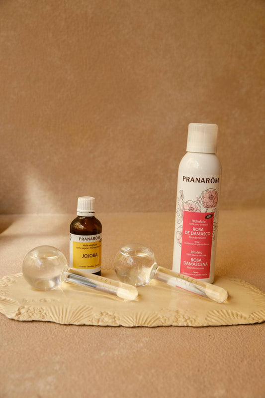 Pack aceite de jojoba, hidrolato de rosa de damasco  y bolas de hielo ISSHO
