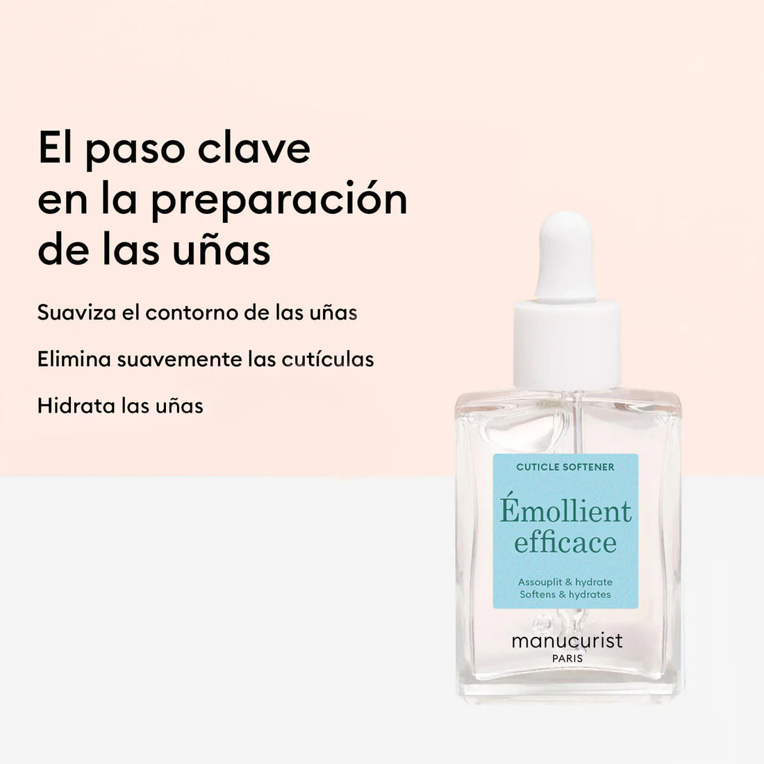 suaviza el contorno y elimina e hidrata cutículas